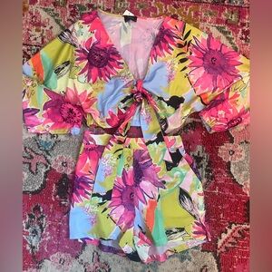 NWT Shorts and Crop Top Set